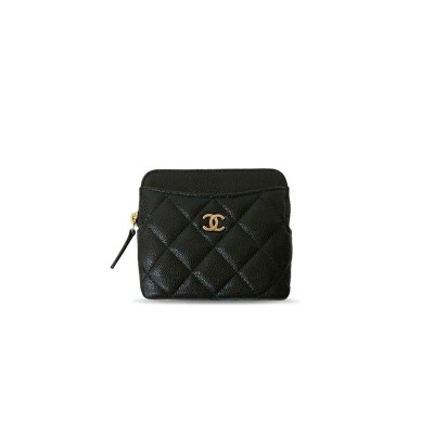 CHANEL GRAINED CALFSKIN COIN PURSE COIN CASE (11*9.5*1.5cm)